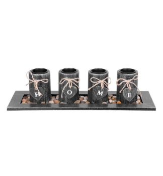 SVIETNIK MAGICHOME, 39x12,5x10 cm, �ierny, na podnose