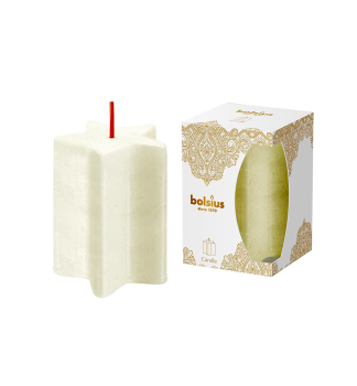 Svie�ka BOLSIUS PILLAR,  Star Golden Lace, 100x70 mm