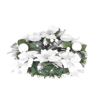 Svietnik MAGICHOME VIANOCE, adventn�, biely, 25 cm