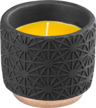 SVIE�KA CITRONELLA, �ierna, repelentn�, v dekora�nom kvetin��i, 200 g, 110x100 mm