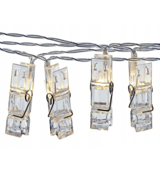 Viano�n� re�az �TIPCE, 1,35 m, 10 LED, tepl� biela, �asova�